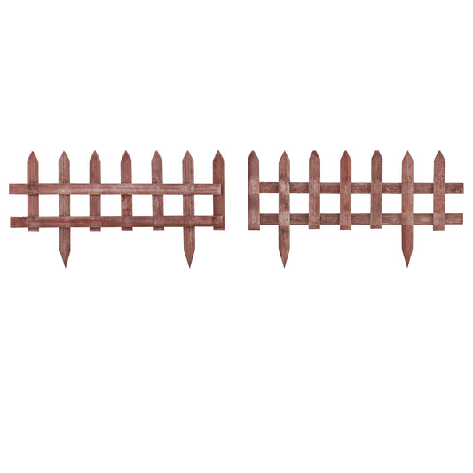 Set of 12 Wooden 60cm Garden Fence Pieces