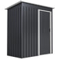 5 x 3ft Garden Storage Shed with Sliding Door and Sloped Roof Outdoor Equipment Tool, Black