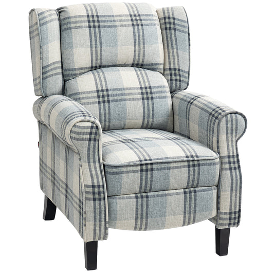 160° Reclining Armchair, with Footrest - Grey