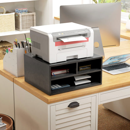 Three-Compartment Printer Storage Cabinet