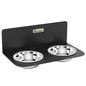 Wall Mount Dog Bowls, Adjustable Height Raised Dog Feeding Station with 2 Stainless Steel Bowls, 10kg Capacity, Black