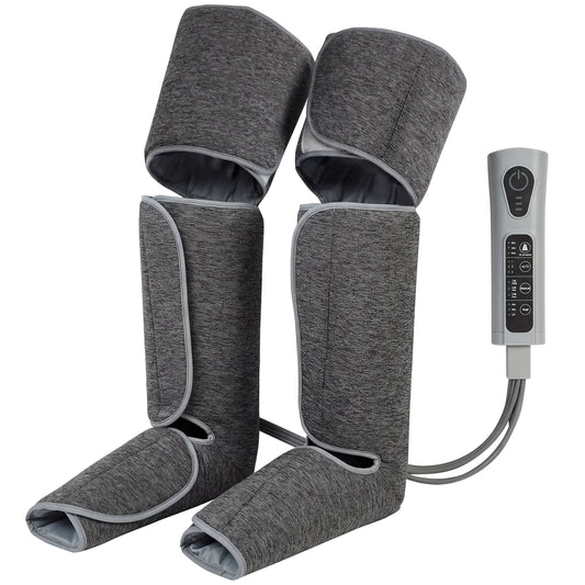 Leg Massager with Heat, Compression, 3 Auto Modes & 3 Intensities, Foot and Calf Massage Machine
