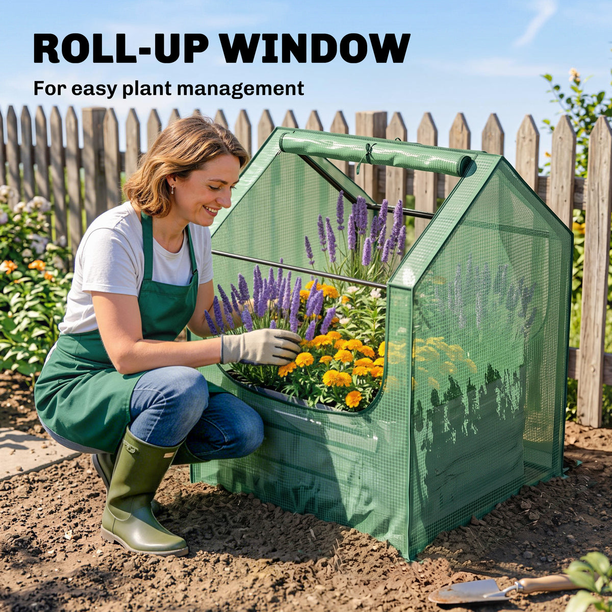 61 x 61cm Garden Planter Bed, with Cover
