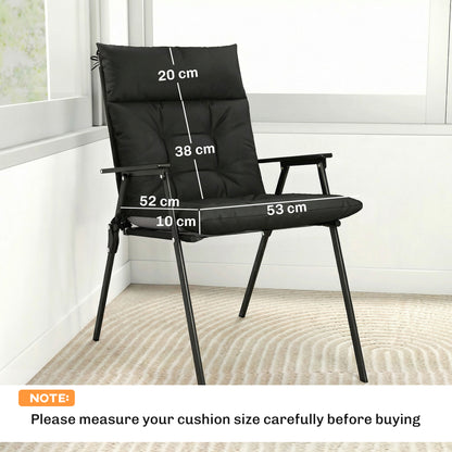 Patio Chair Cushions Set of 4, Waterproof Non-Slip Lounge Chair Cushions, 112x53cm