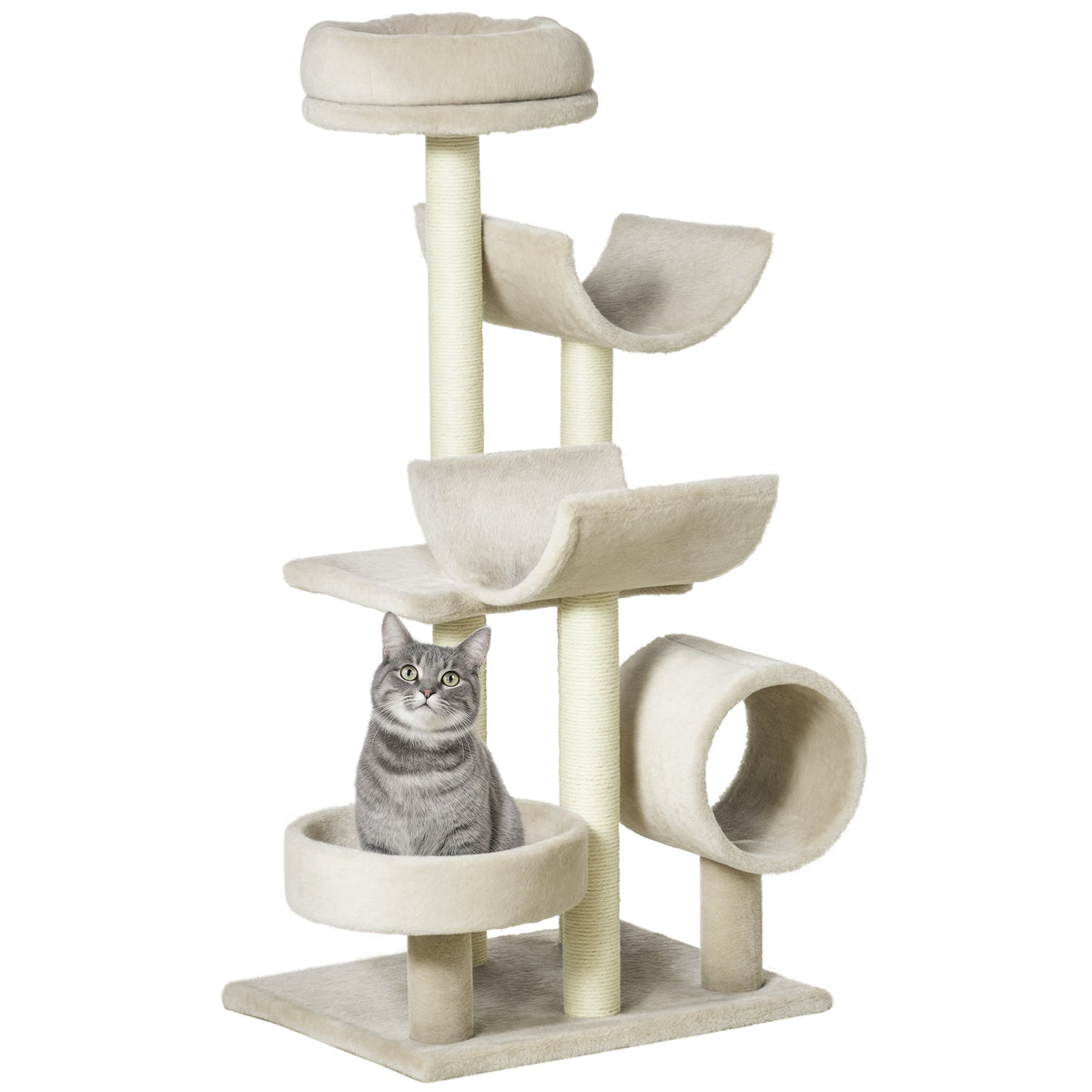 Cat Tree for Indoor Cats Kitten Pet Scratching Post Perch Activity Centre Scratcher Climb Post Play House Arch