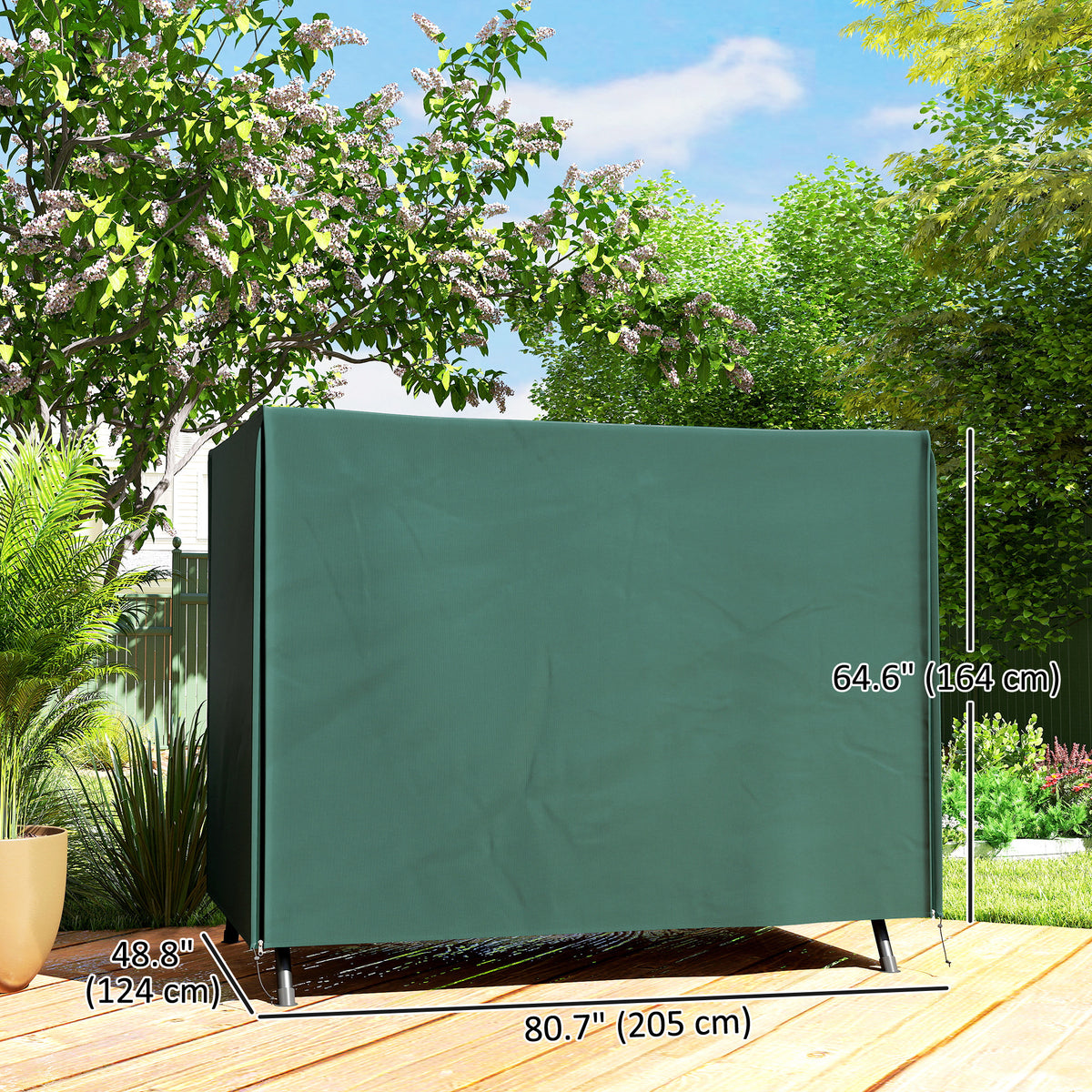 152 x 177cm Three-Seater Swing Chair Protective Cover Green