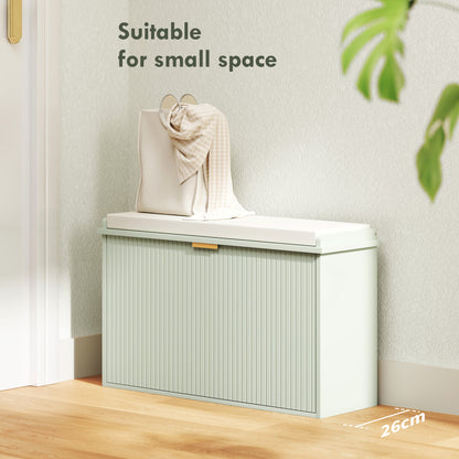 Eight Shoe Bench, with Top Seat - Green