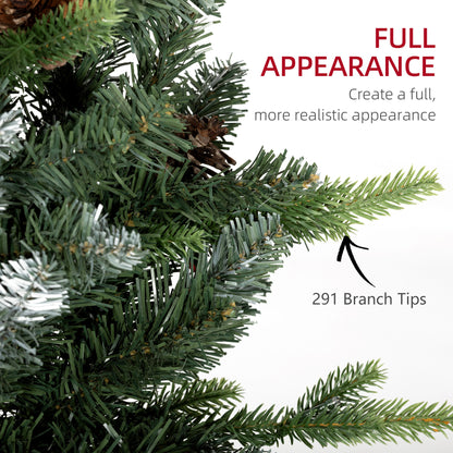 Set of Two 3ft Christmas Trees, with Lights, Berries and Pinecones
