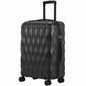 24Inch Suitcase, ABS Hard Shell Checked Luggage with TSA Lock, Spinner Wheels, Telescopic Handle, Black
