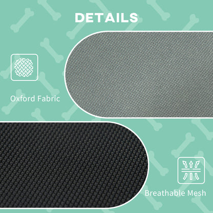 Outdoor Dog Bed with Removable Canopy, Portable Raised Dog Bed for Camping, Garden & Beach, Water-Resistant UV-Protection Mesh Pet Cot Sun Lounger, for Small Pets, 61 x 46 x 62 cm