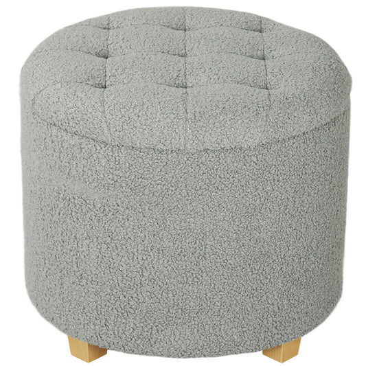 40.5L Teddy Fleece Storage Ottoman