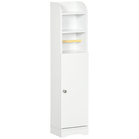 Multi-Storage Narrow Bathroom Cabinet - White
