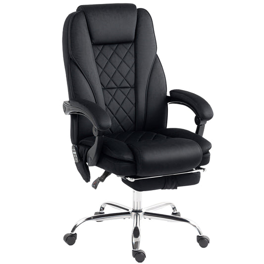 Massage Office Chair, Heated Reclining Computer Chair with Adjustable Height and Footrest