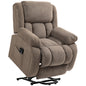 Recliner Armchair Lift Chair, Electric Recliner Chair with Vibration Massage and Heat, Wide Seat, USB Port, Light Brown