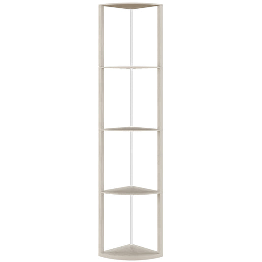 RGB LED Floor Lamp with Shelves, 4-Tier Dimmable Standing Lamp with Remote Control