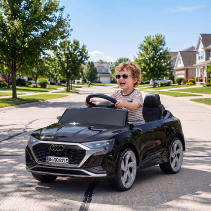 Audi Q8 etron Sportback Licensed Ride on Car with Remote Control, Four-Wheel Suspension, Soft Start for Ages 3-4