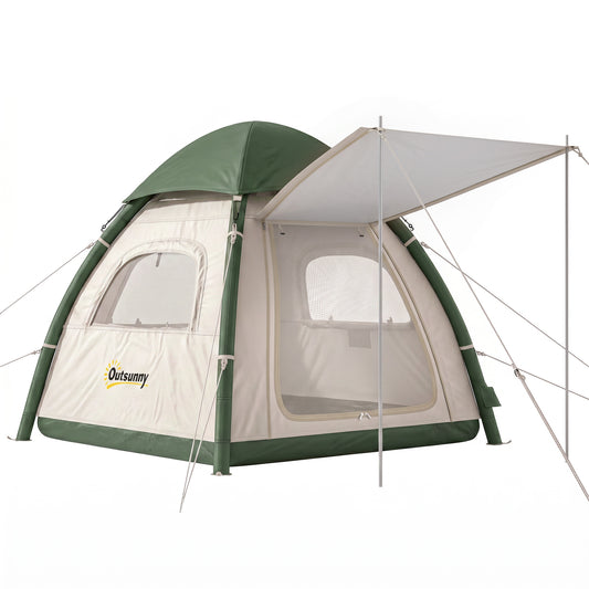 Inflatable Camping Tent with Rainfly, 2-3 Man Air Tent 3000mm Waterproof Blow Up Tents