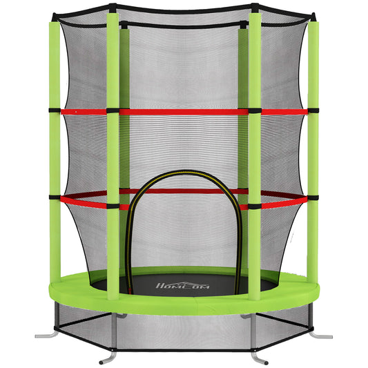 Kids Trampoline, with Enclosure Net, Steel Frame, for Ages 3-6 Years