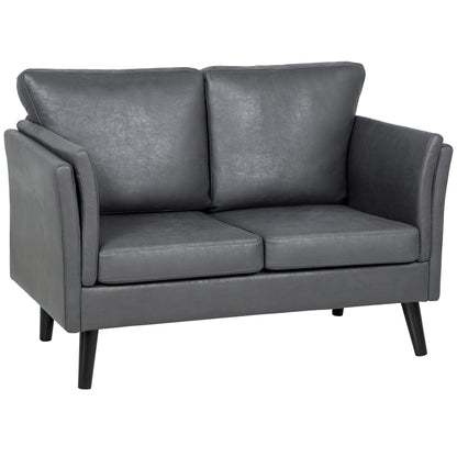 Two-Seater Leathaire Sofa - Grey