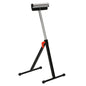 Folding Roller Stand, Material Support Pedestal with Ball Bearing Roller Height Adjustable Portable, Metal Construction, Black