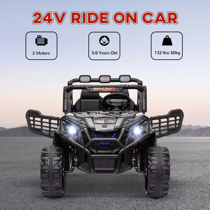 24V 2 Seater Kids Electric Car with Remote Control, Suspension System, Slow Start, 3 Speeds, for 3-8 Years
