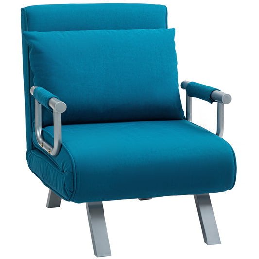4-in-1 Faux Suede Chair Bed