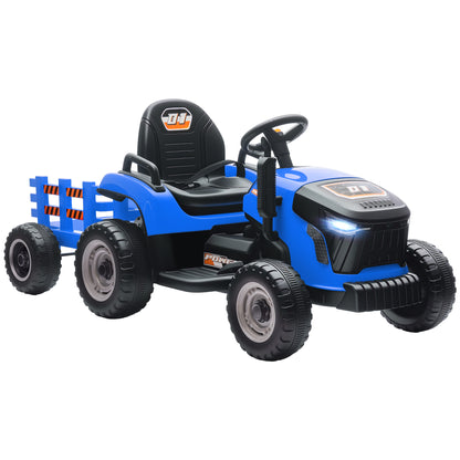 12V Ride on Tractor and Trailer with Remote Control, Music, Shifter, Start-Up Sound, for Kids Ages 3-8 Years