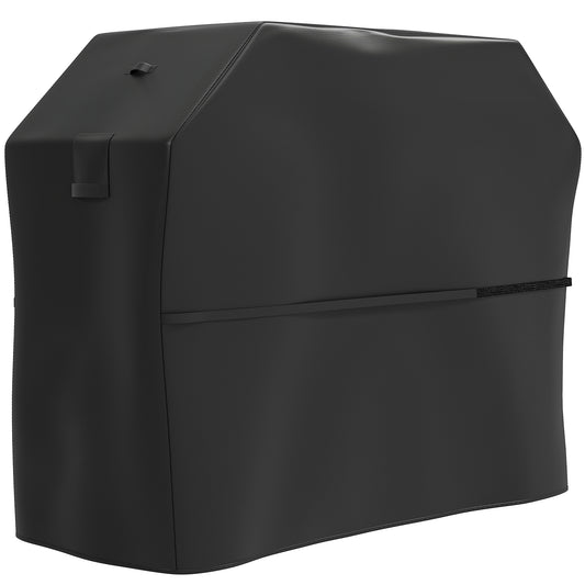 BBQ Cover for Rectangular Gas Grill, 600D UPF30+ Oxford Fabric Barbecue Cover for Waterproof Protection Rip-Proof, with Windproof Hook and Loop Fasteners, Vents, 147 x 61 x 122 cm, Black