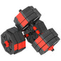 6-in-1 Adjustable Weight Dumbbells Set, Used as Kettlebell, Barbell, Dumbbell, Push-Up Stand, 30kg Free Weights Set for Men and Women Home Gym Training, Red