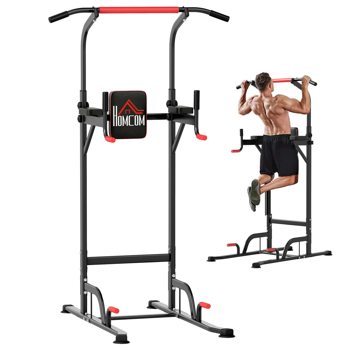 Power Tower Station with Dip Stand, Pull Up Bar Home Office Gym Training Workout Equipment