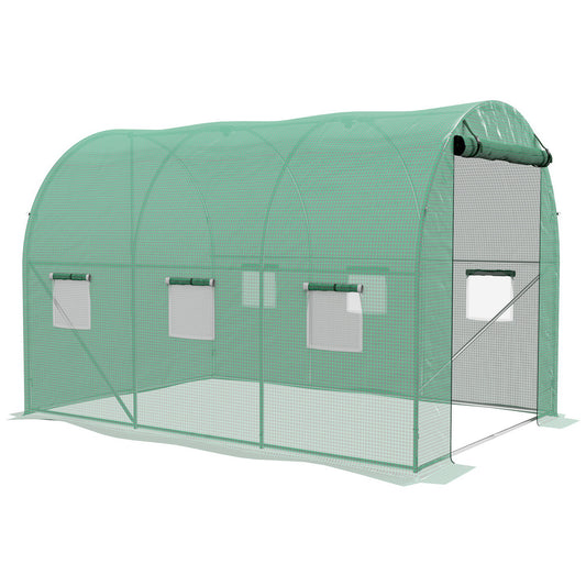Sprinkler System Polytunnel Greenhouse, 3 x 2m, Green