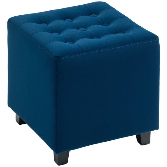 Velvet-Feel Square Ottoman