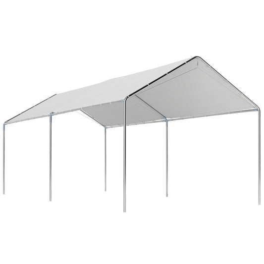 3 x 6m Heavy Duty Carport Garage Car Shelter Galvanized Steel Outdoor Open Canopy Tent Water UV Resistant Waterproof