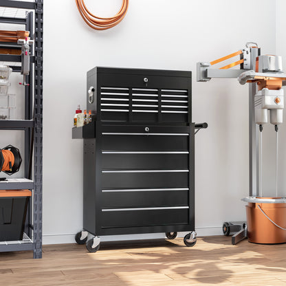 14 Drawer, Two-Part Tool Storage Chest on Wheels