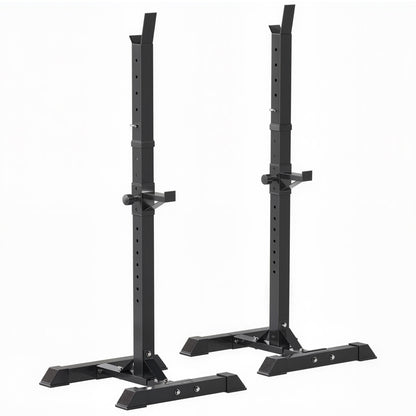 Adjustable Squat Rack, Weight Strength Training Bench Press Rack Weight Bench Supporter for Home Gym Exercise, Max Load 150kg, 124-154cm