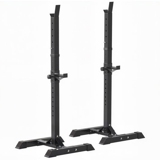 Adjustable Squat Rack, Weight Strength Training Bench Press Rack Weight Bench Supporter for Home Gym Exercise, Max Load 150kg, 124-154cm