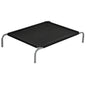 Elevated Pet Bed Cooling Raised Cot Style Bed for Large Medium Sized Dogs with Non-slip Pads Steel Frame Breathable Mesh Fabric, 110 x 75 x 20 cm - Black