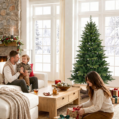 Artificial Christmas Tree, Hinged Xmas Tree with 1620 PE & PVC Branch Tips, 5ft, Green