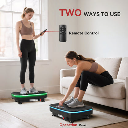 Vibration Plate Exercise Machine with Cool Lights, 99 Speed Levels