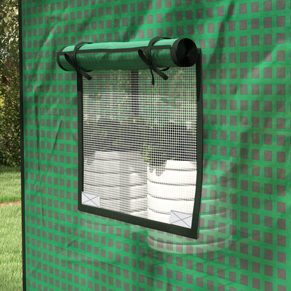Greenhouse Cover Replacement Walk-in PE Hot House Cover with Roll-up Door and Windows, 140 x 73 x 190cm