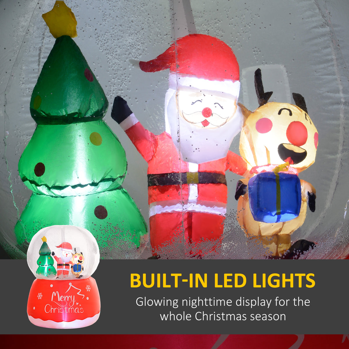 5.5ft Inflatable Snow Globe Christmas Decoration