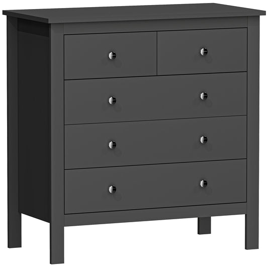 5 Drawer Dresser for Bedroom, Modern Chest of Drawers, Wide Storage Unit for Living Room, Hallway