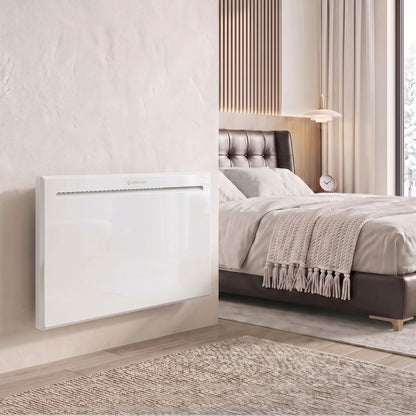 Smart Panel Heater Wall Mounted/Freestanding, Electric Heater with Weekly Timer, Open Window & Anti-Frost, 1500W, White