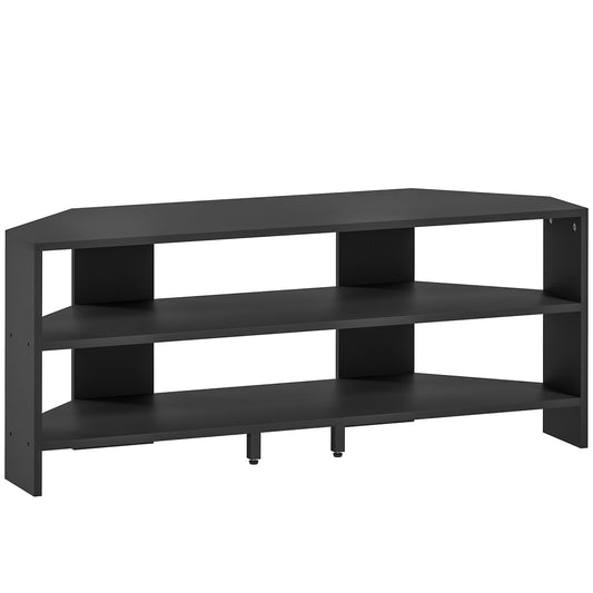 Corner TV Stand with 2 Open Shelves for 47 Inch TV