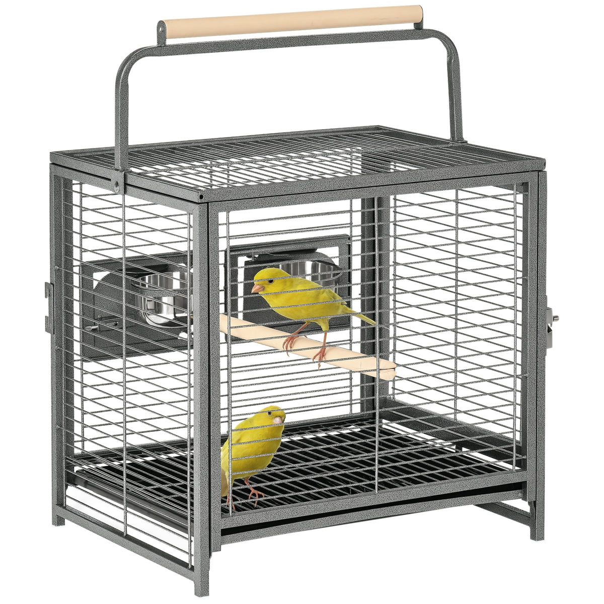 Parrot Cage, Travel Carry Pet Bird Cage, with Metal Handle