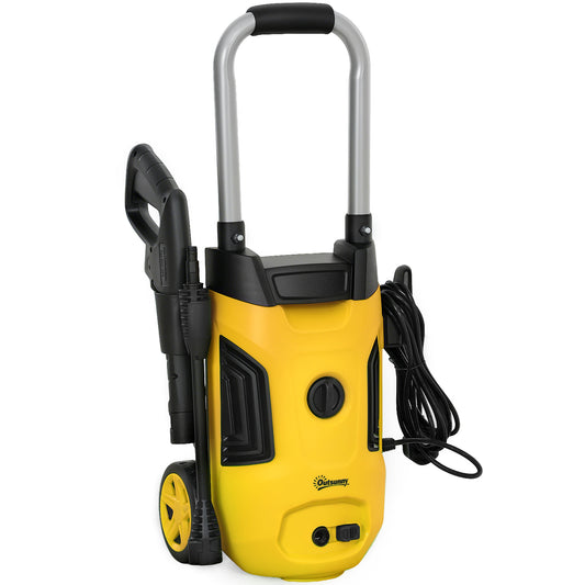 1800W 150-Bar Pressure Washer, with Adjustable Nozzle - Yellow