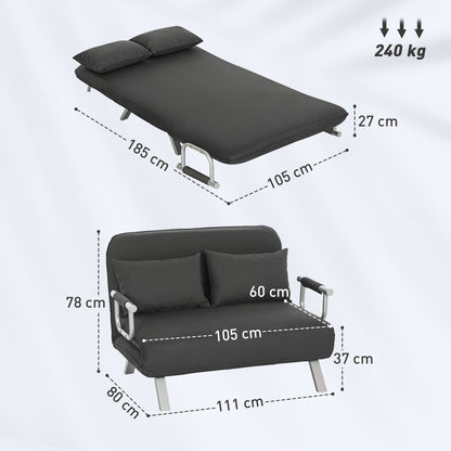 Two-Seater Click-Clack Sofa Bed