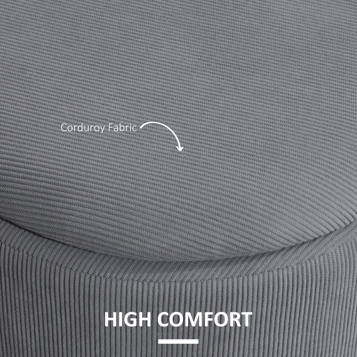 Set of Two Corduroy Storage Ottomans