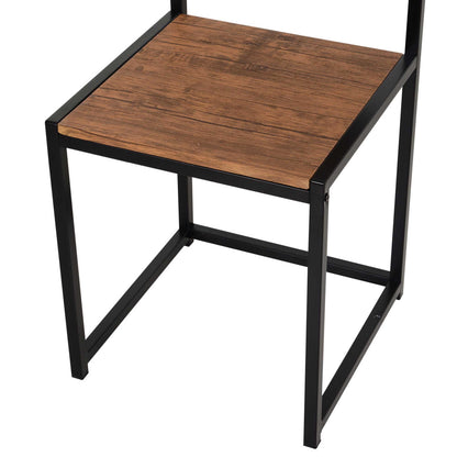 Dining Table and Chairs Set 2, Dining Room Sets, Rectangular Space Saving Table and 2 Chairs for Compact Kitchens, Steel Frame