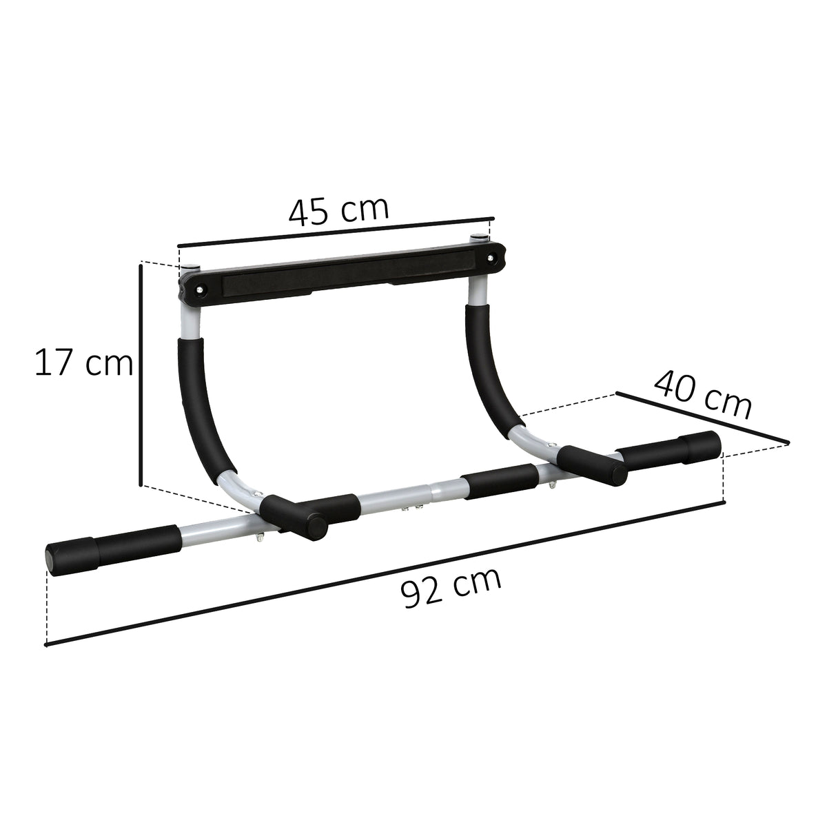 Doorway Pull up Bar, Door Frame Chin up Push up Bar for Home Gym Upper Body Workout, No Drilling or Screws